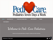 Tablet Screenshot of pedicarepediatrics.com